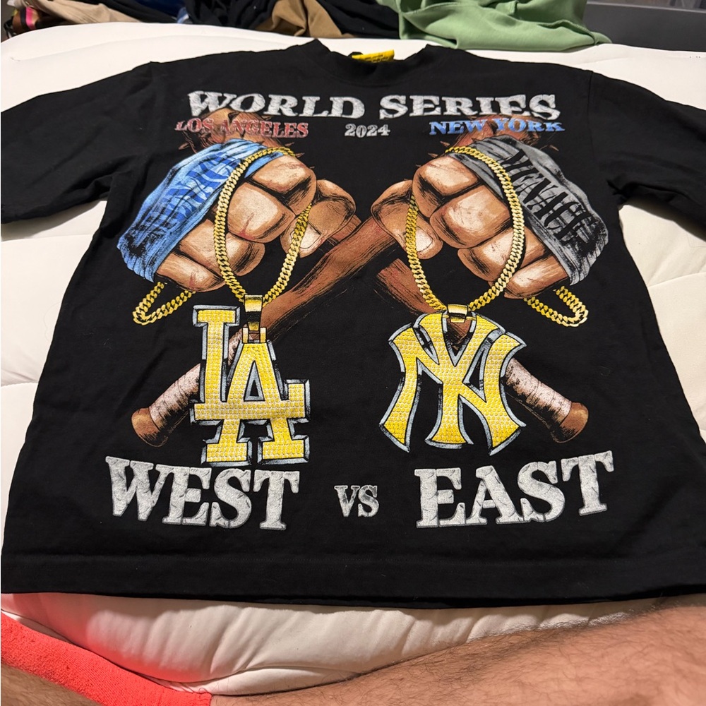 2024 'World Series West vs East' Graphic Tee - Yellow Accent